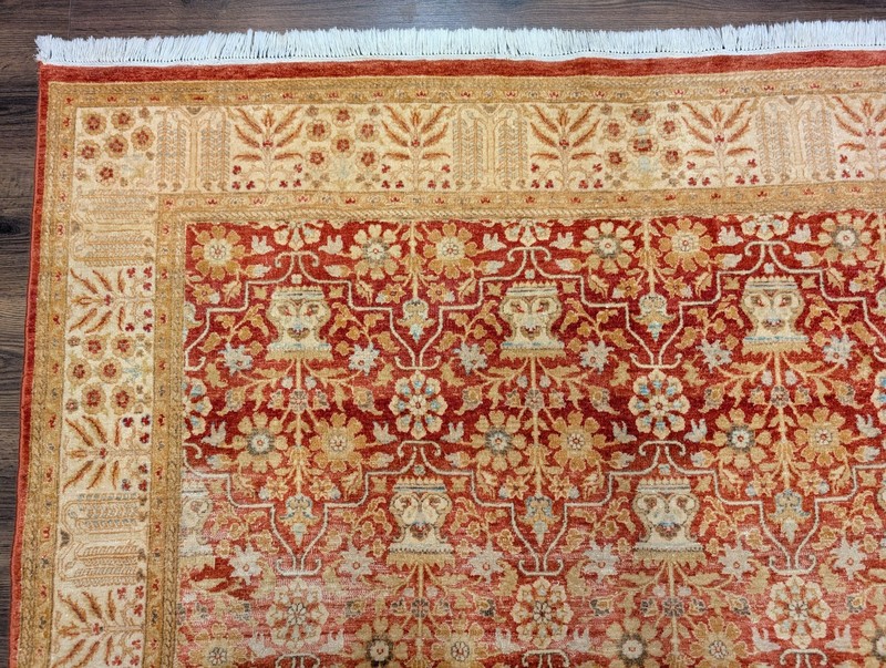 Pak Per'sian Rug 6x9, Red Allover Floral Pattern, Fine 290 KPSI gallery