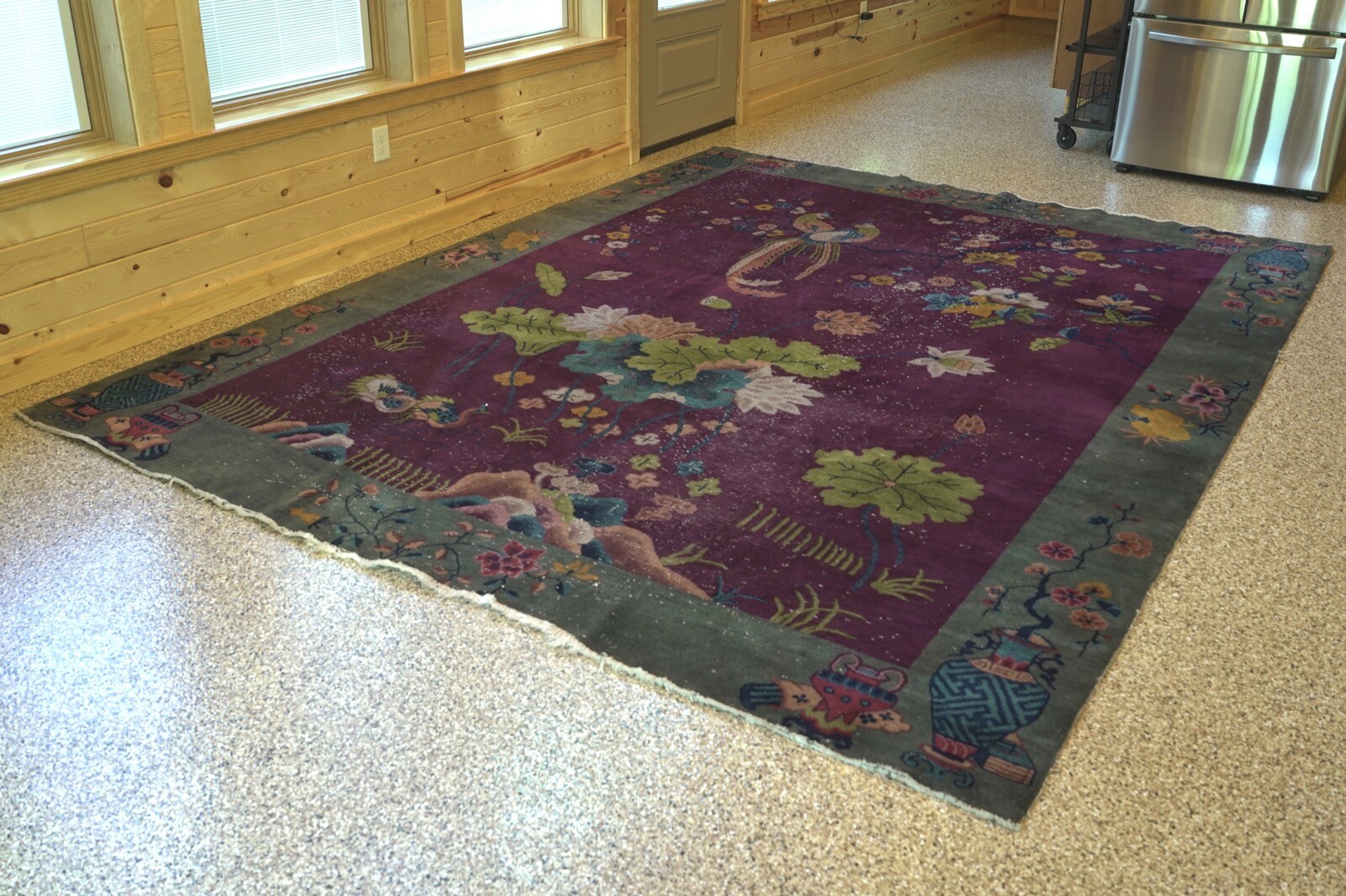 Art Deco 1920 Chinese Oriental Peking Nichols Hand Knoted Wool Rug 12x9 gallery