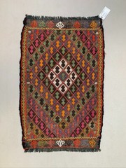 Vintage Turkish Mini Kilim 84×52 cm Wool Small Kelim Runner, shabby Chic