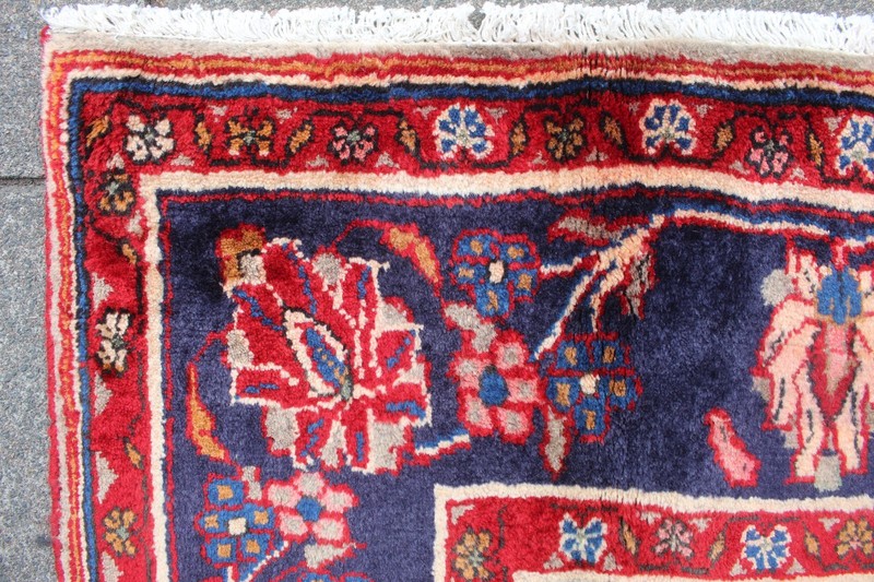 Vintage Hand Made Traditional Rug Oriental Wool Brown Long Large Rug 287x149cm gallery