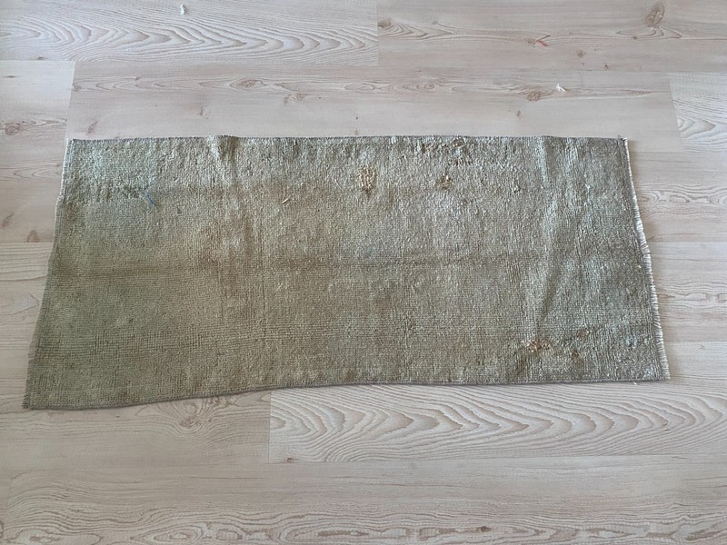 Neutral Flat Weave Small Rug 1.6x3.4 ft Natural Linen Tone Bohemian Doormat gallery