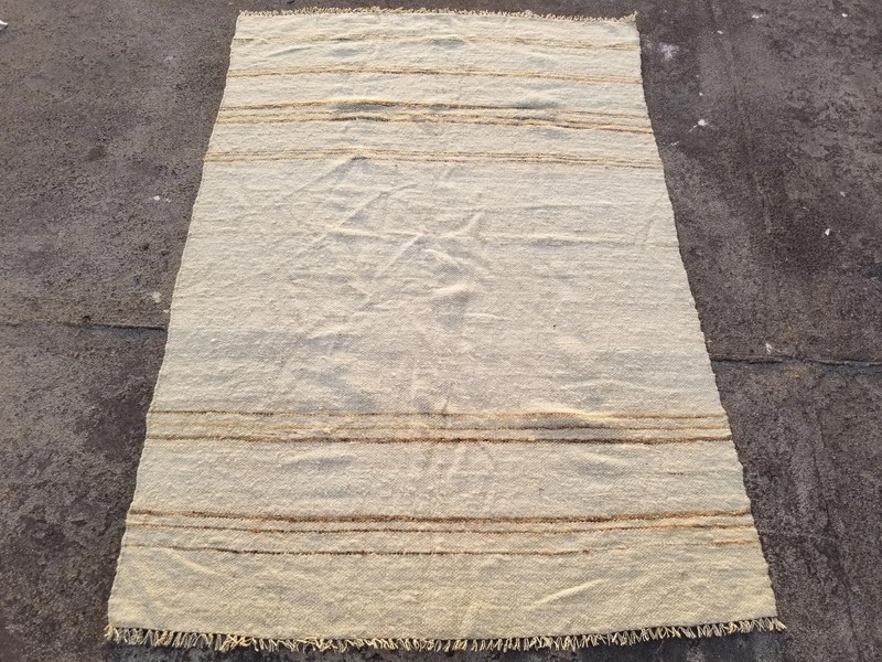 Vintage Traditional Handmade Turkish Wool Multicolor Kilim 6.0x4.1ft gallery