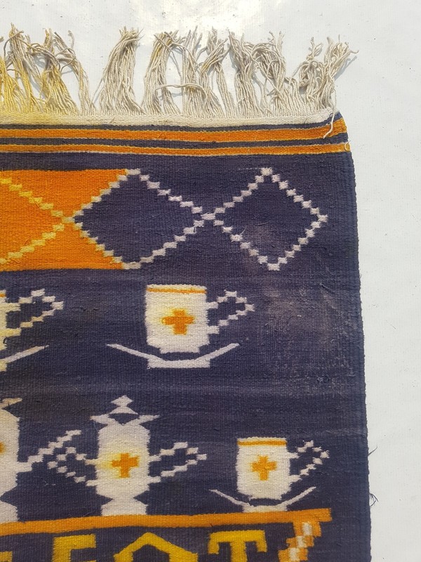Vintage Traditional Handcrafted Turkish Kilim Rug for Home Décor 196x106 cm gallery