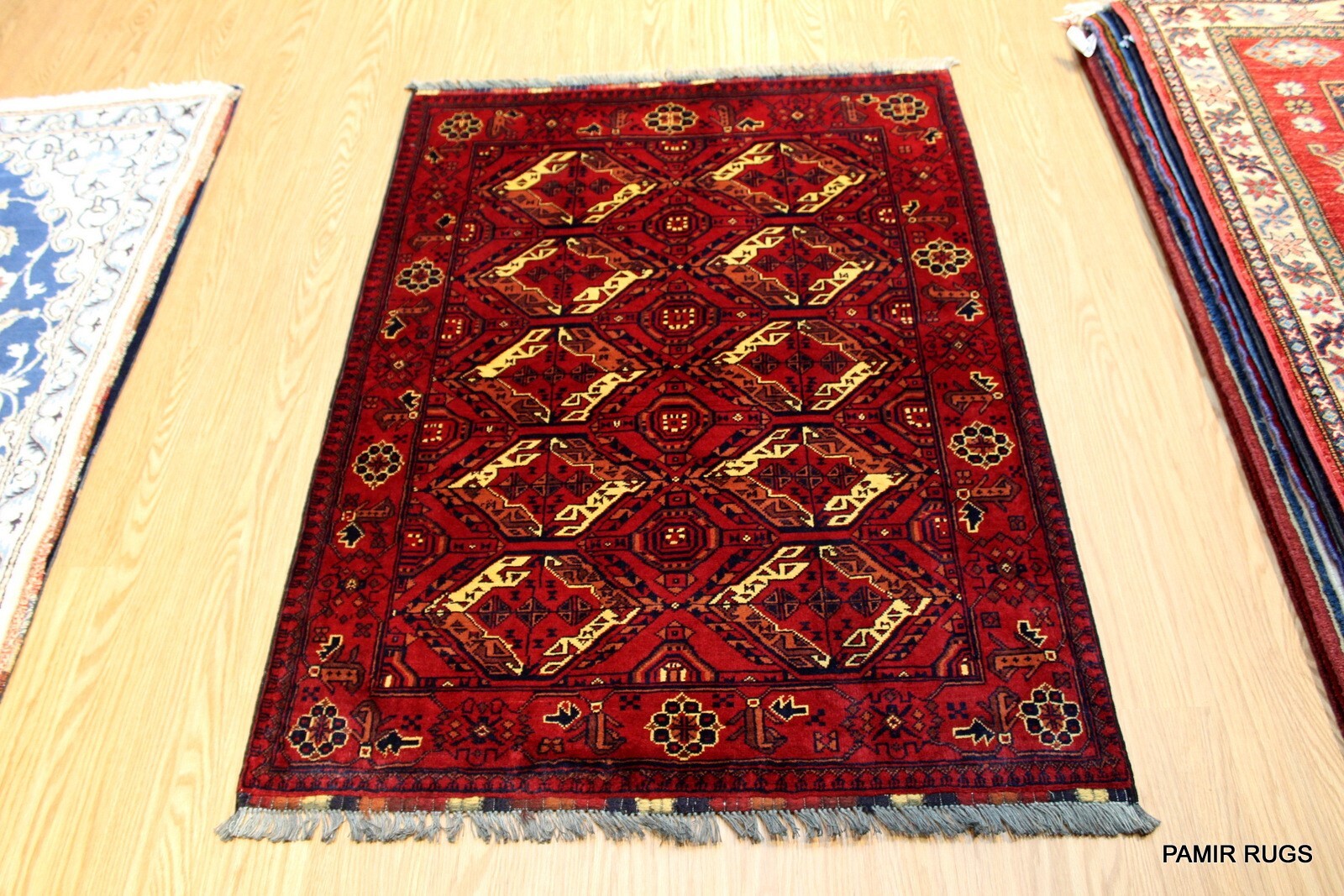 Turkoman Beshir Tribal Wool Rug 3x5 ft. wool handmade hand knotted gallery