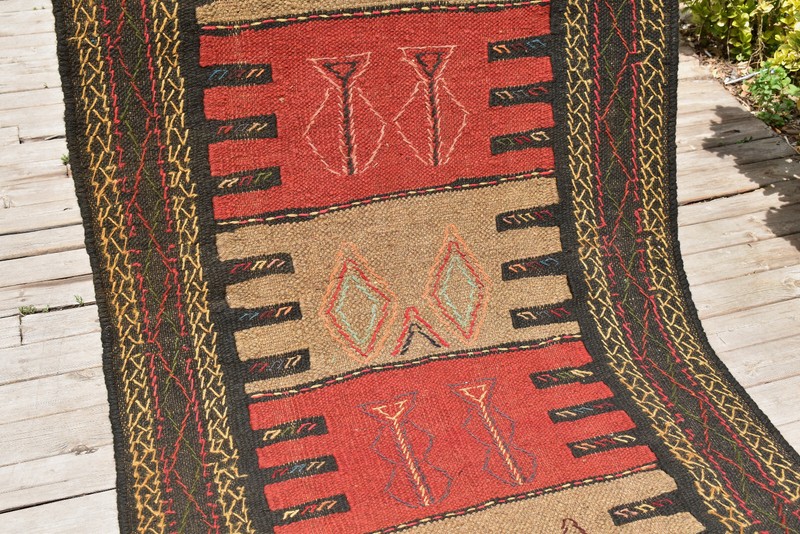 Turkish Rug 3x5 Handwoven East Anatolian Vintage Cicim Natural Kilim 100x165cm gallery