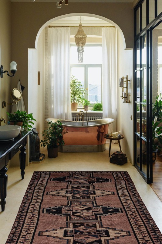 Vintage Hand-knotted Runner Rug 4'0" x 11'11" Traditional Oriental Wool Carpet gallery