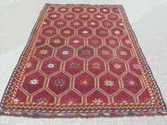 Turkish Kilim, Area Rugs, Floor Carpet Boho Rug, Handmade Wool KelimRug 81″X123″