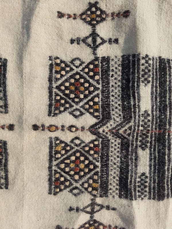 Vintage Handmade African Fulani Wool Kilim Rug Carpet 236x132 cm gallery
