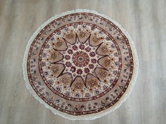 Vintage 50 Inch oriental Rug Hand Knotted Wool Rug Signed by The Artist