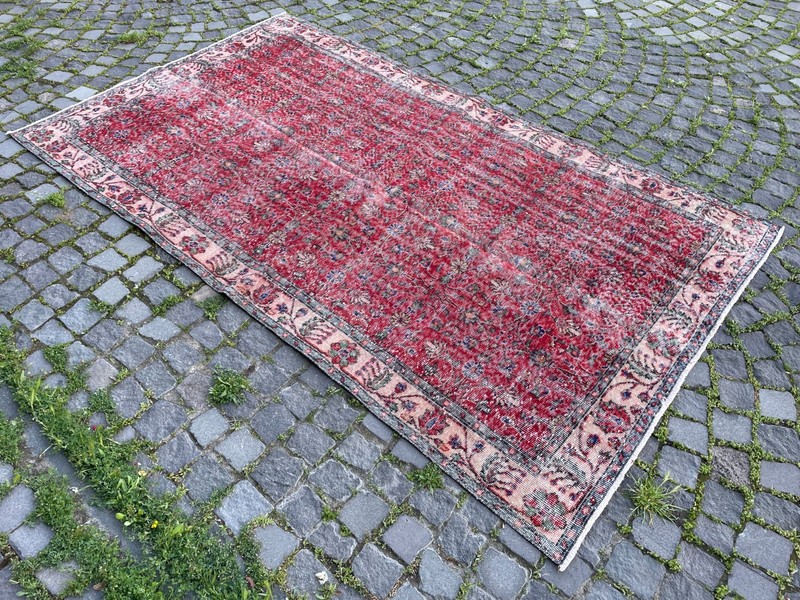 Home Decor Rug, Turkish Vintage Rug, Boho Decor Rug, 5,1 x 8,6 ft gallery