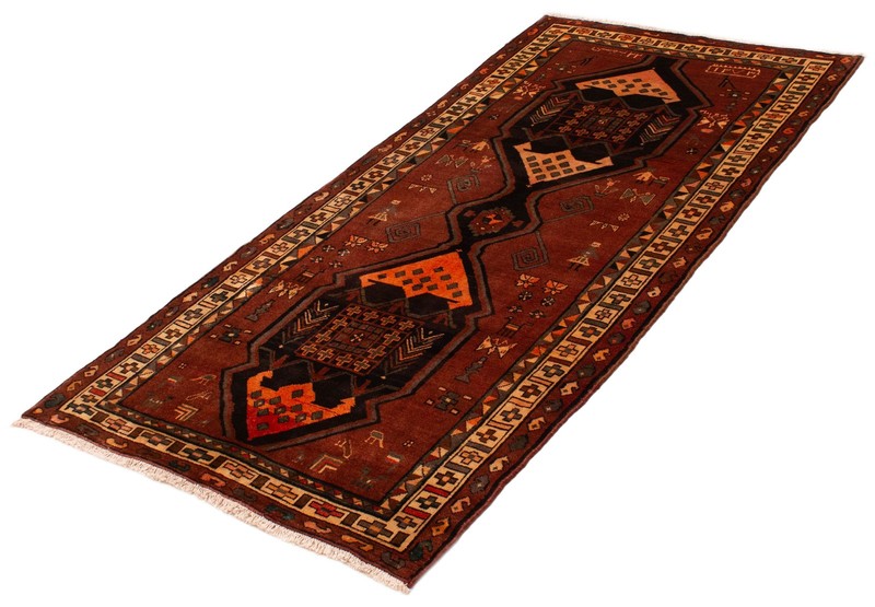 Vintage 4'7" x 9'2" Traditional Hand Knotted Vegetable Dye Wool Area Rug gallery