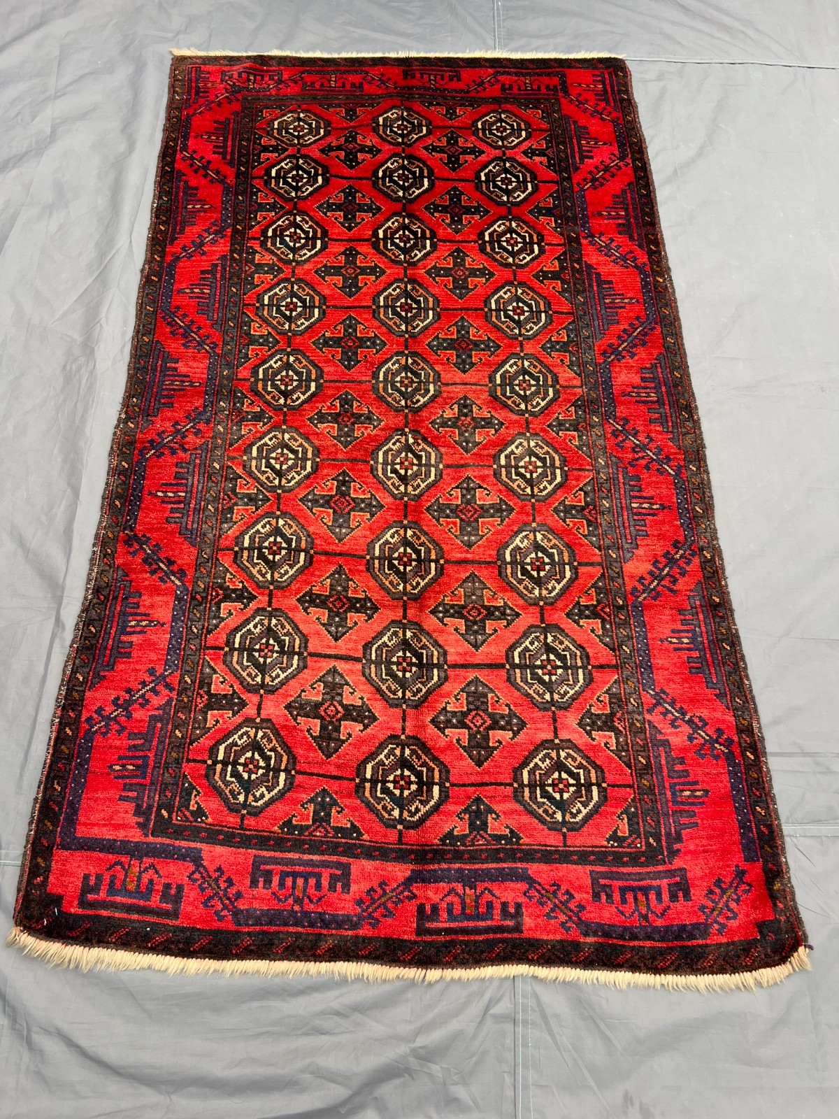 3'7x6'5 ft Vintage Turkmen Bokhara Hand Knotted Oriental Area Rug gallery