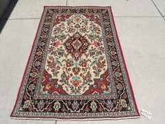 4x7ft. Handmade Borchalou Sarouk Wool Rug