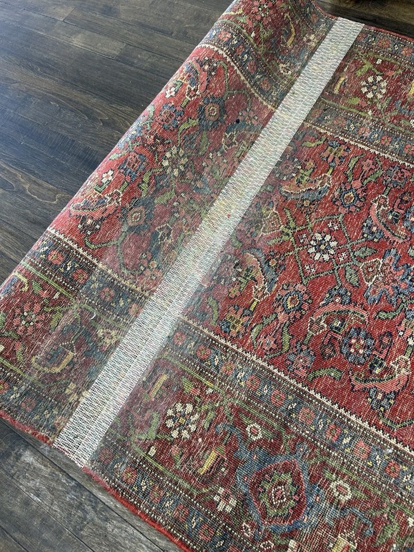 STUNNING Antique Bijar Runner Rug Hand Knotted 16’1 X 3’4 Vegetable Dyes C.1900 gallery
