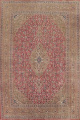 Traditional Pink Ardakan Living Room Area Rug 9×12 Handmade Wool Vintage Carpet