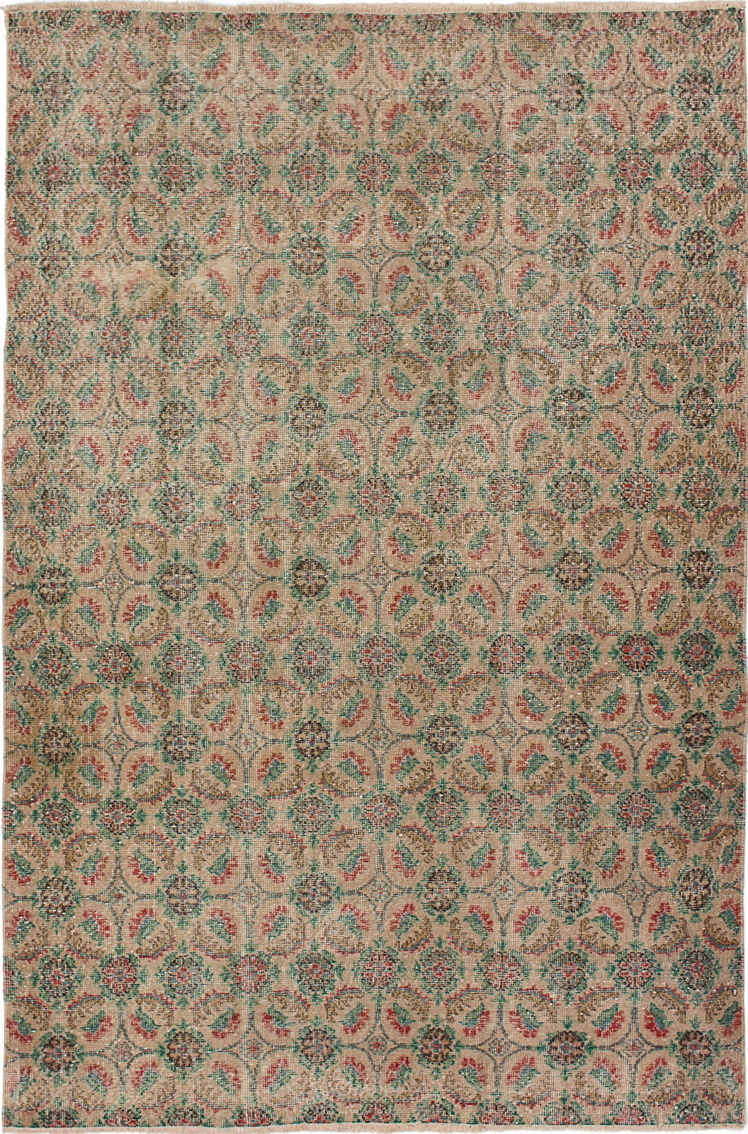 Vintage Traditional Hand-Knotted Area Rug 5'11" x 9'1" Oriental Wool Carpet gallery