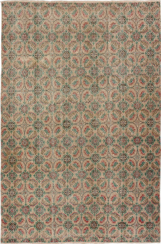 Vintage Traditional Hand-Knotted Area Rug 5'11" x 9'1" Oriental Wool Carpet