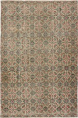 Vintage Traditional Hand-Knotted Area Rug 5’11” x 9’1″ Oriental Wool Carpet