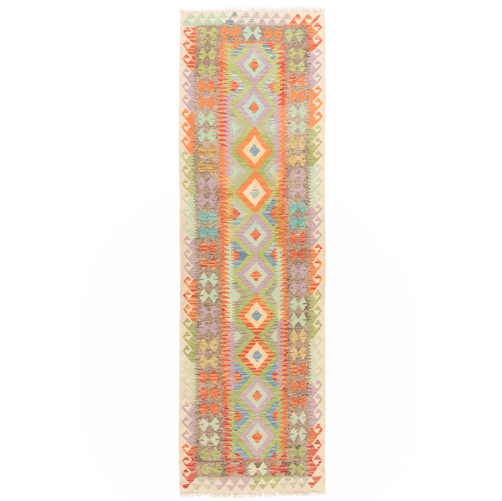 Kelim Afghan 288x89 cm Handwoven Oriental Carpet Rug Runner Kilim