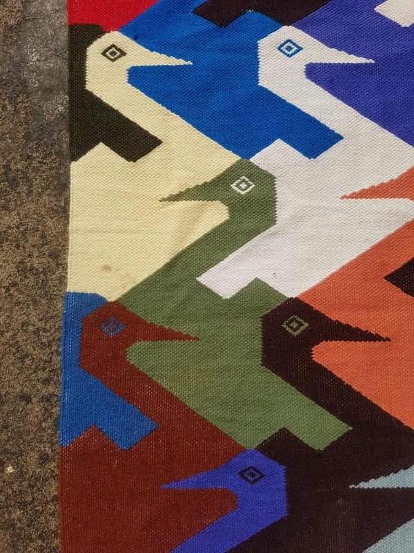 Vintage Traditional Handcrafted Polish Pictorial Rug for Home Décor 91x68 cm gallery