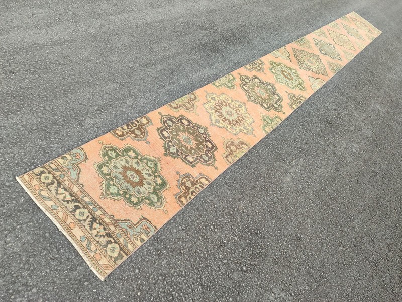 23 ft extra long runner rug stair hallway, Long runner Turkish vintage 2x23 3x23 gallery