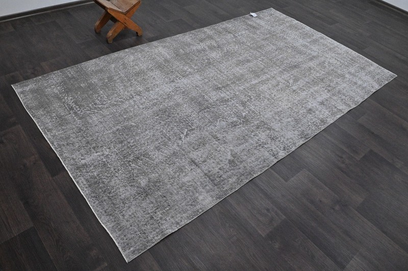 Oushak Turkish Vintage Rug 5x8 Kilim Rug Anatolian Handmade Boho Decor GRAY gallery