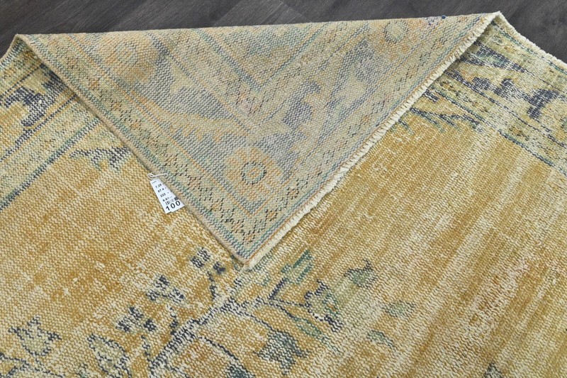 Oushak Turkish Vintage Rug 7x10 Kilim Rug Anatolian Handmade Boho Decor ORANGE gallery
