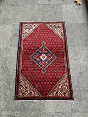 2’7” x 4’3” Vintage Natural Rug Village Rug Handmade Rug.SKU:P264