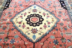 9X12 SPECTACULAR ANTIQUE HAND KNOTTED VEGETABLE DYE HERIZZ SERAPI PERSIANN RUG