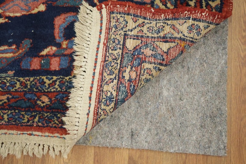 Antique Elegant 5x7 Navy Blue and Pink Hand-Knotted Wool Floral Area Rug gallery