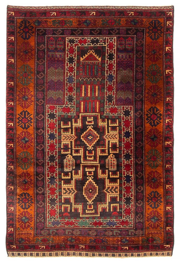 Traditional Vintage Hand-Knotted Area Rug 2'10" x 4'5" Oriental Wool Carpet