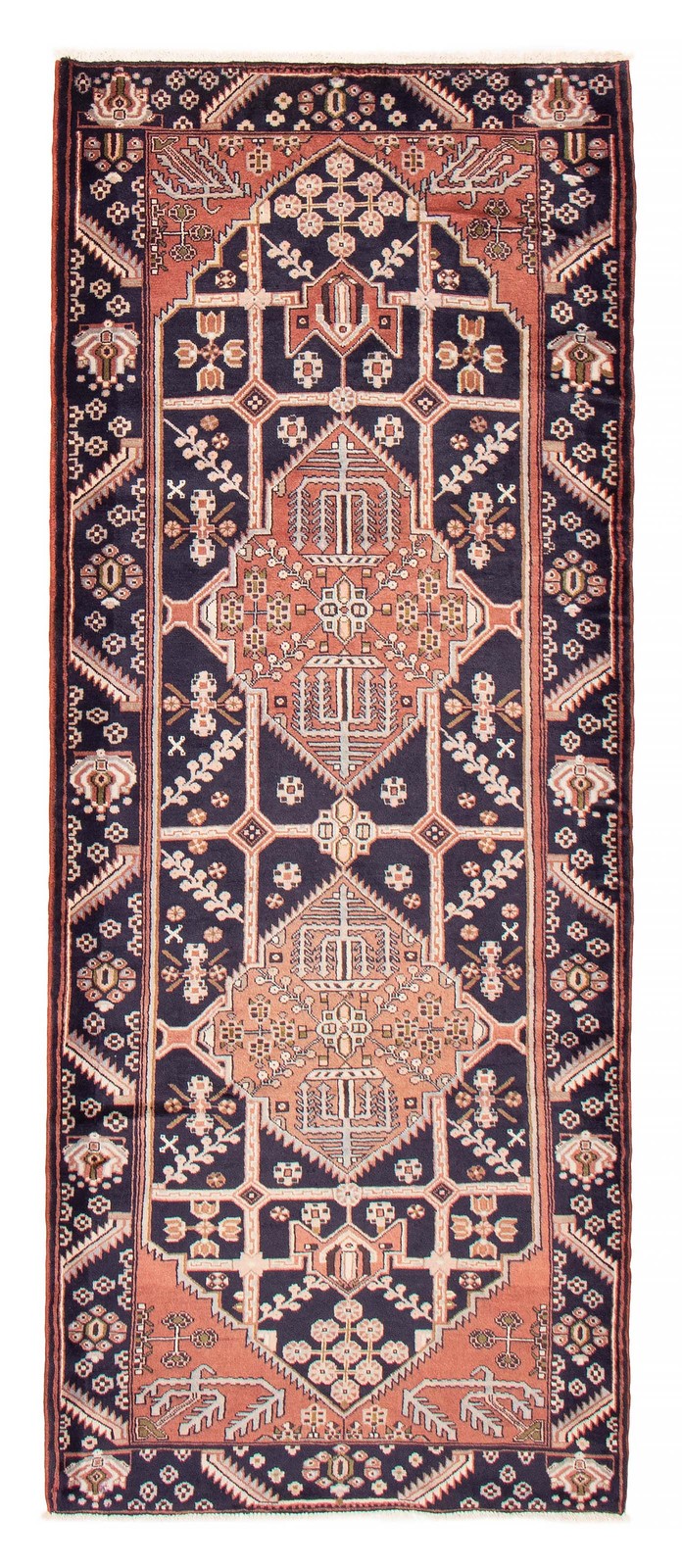 3'9" x 9'5" Vintage Hand-knotted Runner Rug Traditional Oriental Wool Carpet gallery