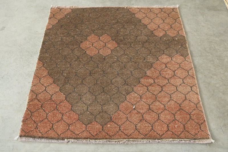 2x3 Turkish Door Mat Rug Hand-Knotted Mini Carpet Vintage Small Rug Boho,567 gallery