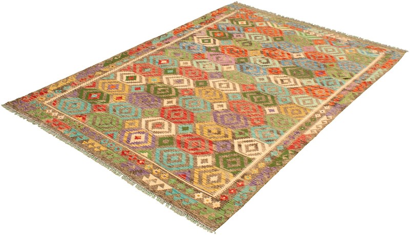 Vintage Hand Woven Area Rug 7'0" x 10'6" Traditional Wool Oriental Carpet gallery