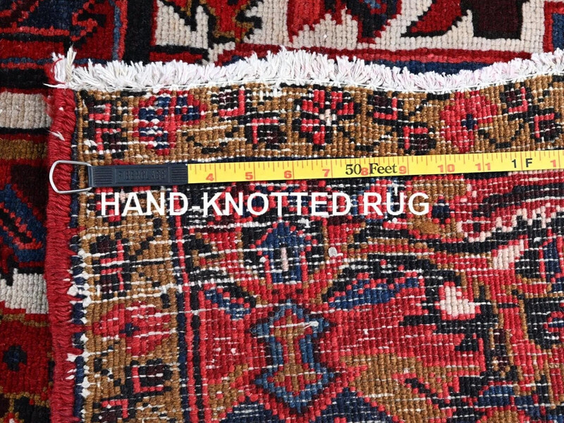 Exquisite Antique 1930-1940's Madder Root Red,Wool Pile Heriz Rug 8'2" x 11'10" gallery