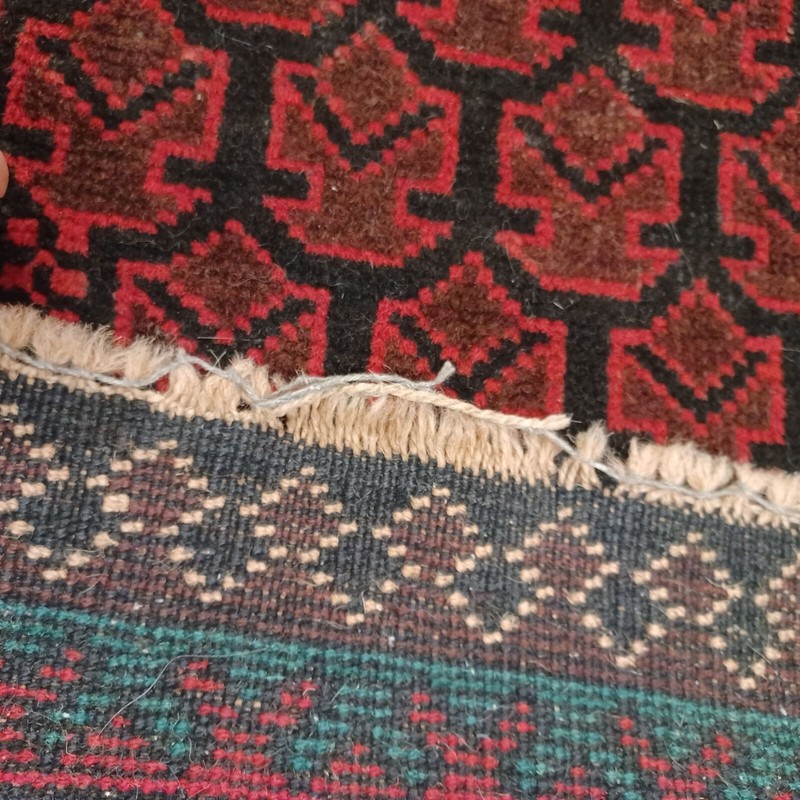 Circa 1950's Turkish Wool Prayer Rug Wool Hand Knotted 60" x 32.5" BEAUTIFUL gallery