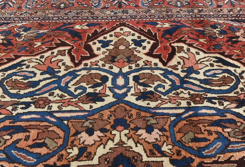 Semi-Antique Floral Handmade Wool Oriental Dining Room Carpet Rug 9'10X12'6 ft gallery