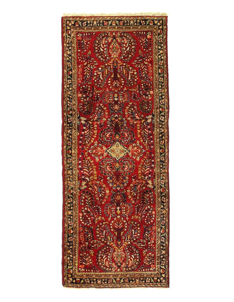 Hand Knotted Antique sarouk 2'5'' X 6'3''