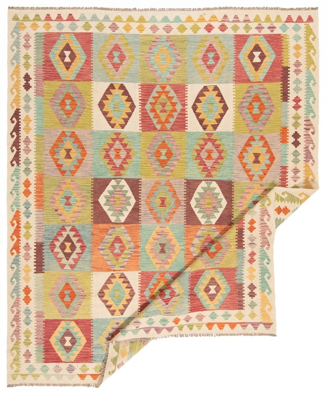 Dicarpet Afghan Kilim 296x249 cm Handwoven Wool Oriental Rug Carpet gallery