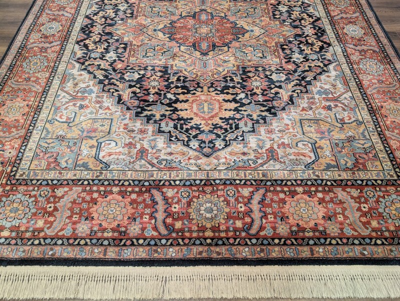 8.8 x 10.6 Karastan Navy Heriz Rug #701 gallery