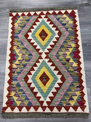 Vintage Kilim Traditional Hand Made Oriental Wool Kilim 3ftx1ft11inc 88cmx62cm
