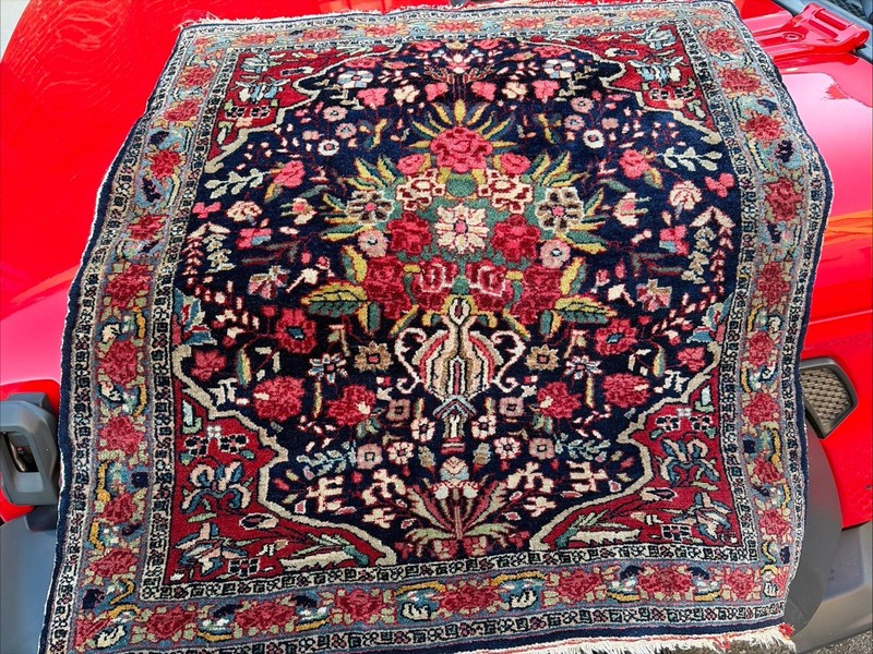 Auth: Antique Kurdish Bidjar Rug Mystical ART Beauty Organic Collectors Pc 2x3 gallery