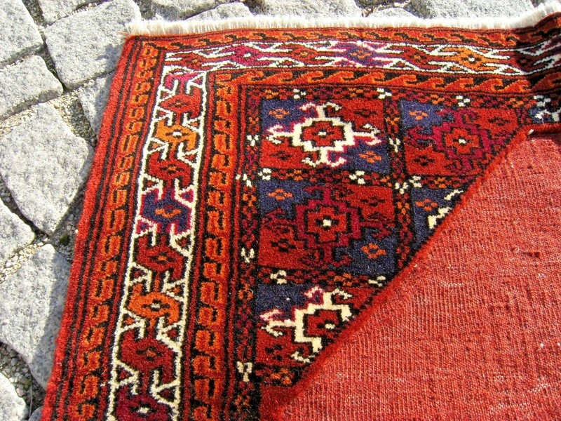 Vintage Tribal Rug 34'' x 29'' Turkoman Tribal Small Yomud Rug Wool Area Rug gallery