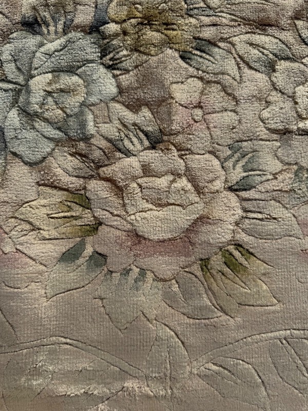 Vintage Fabulous Hand Knotted China Full Silk Square Rug 236x240 Cm gallery