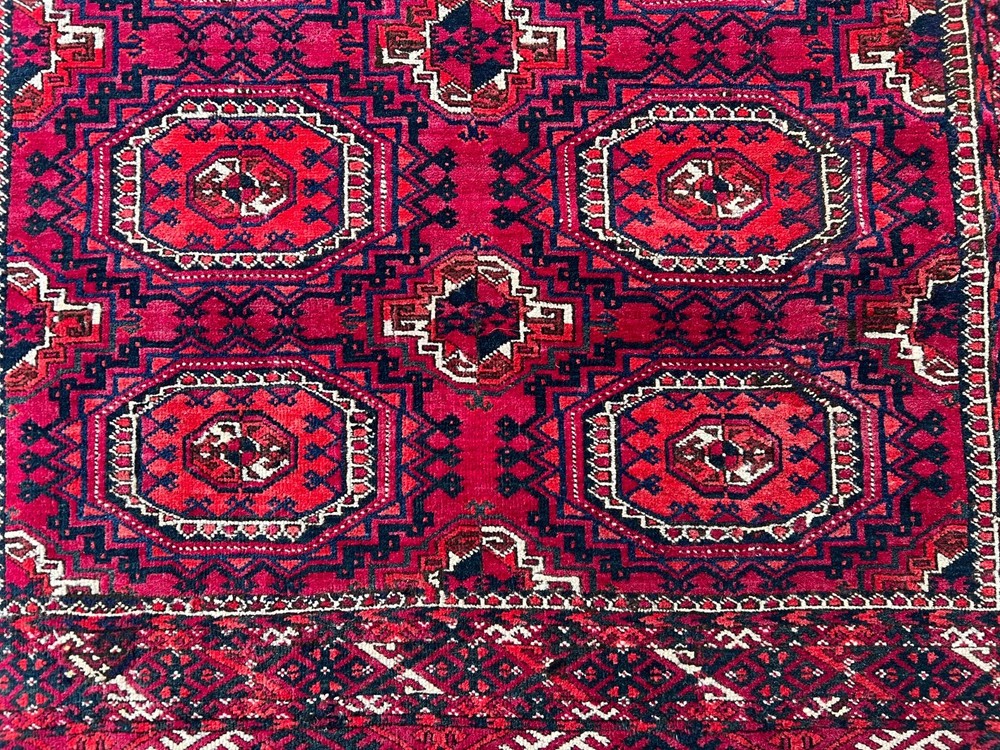 COLLECTORS' PIECE Antique Above 100 Years Old Sarouq Tekke Turkman Carpet