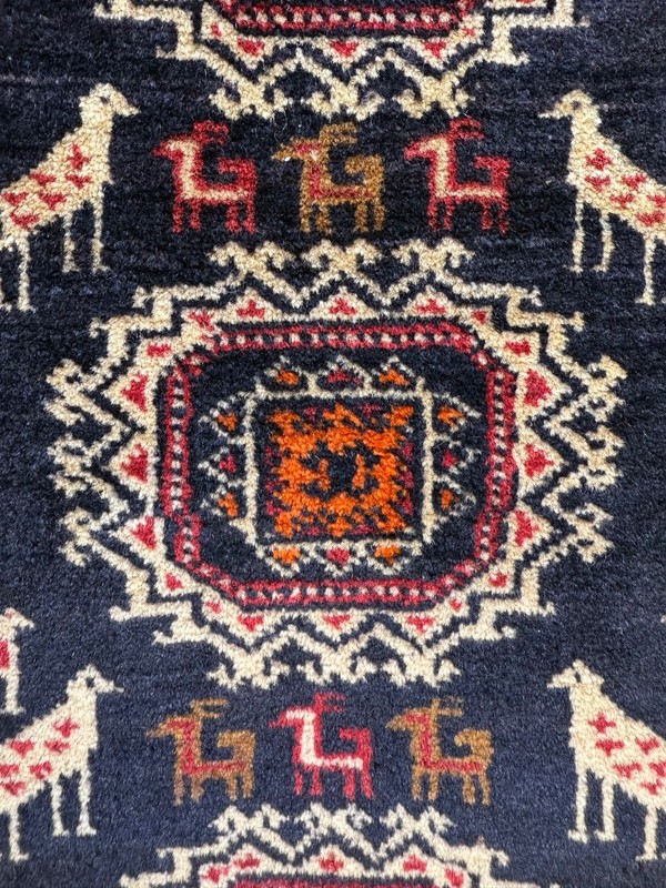 Vintage Fabulous Hand Knotted Oriental Wool Rug Carpet 132x104 Cm gallery