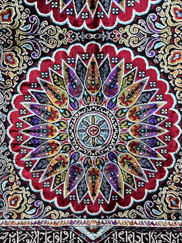 6' x 4' BREATHTAKING MINT HAND KNOTTED VEGETABLE DYE WOOL SILK & NAINN RUG gallery