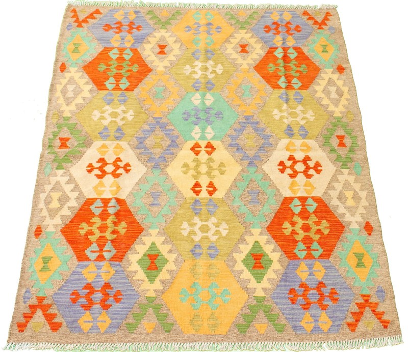 Vintage Hand Woven Area Rug 4'11" x 6'7" Traditional Wool Oriental Carpet gallery