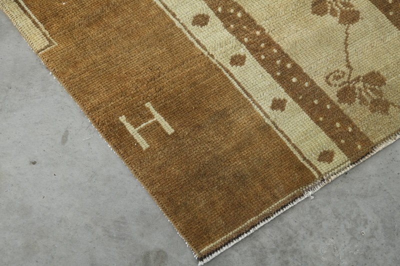 2x7 runner rug, handmade vintage turkish rug runner, small oushak rug,710 gallery