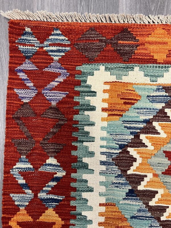 Vintage Kilim Traditional Hand Made Oriental Wool Kilim 4ftx3ft 130cmx87cm gallery